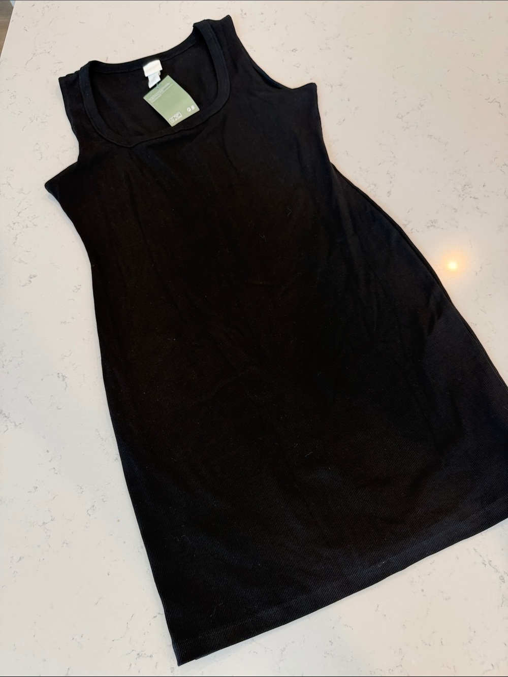 H&M Black Ribbed Tank Dress